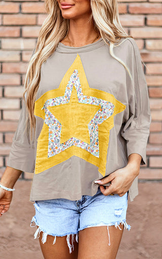 Seeing Stars Applique T-Shirt, TWO COLORS!