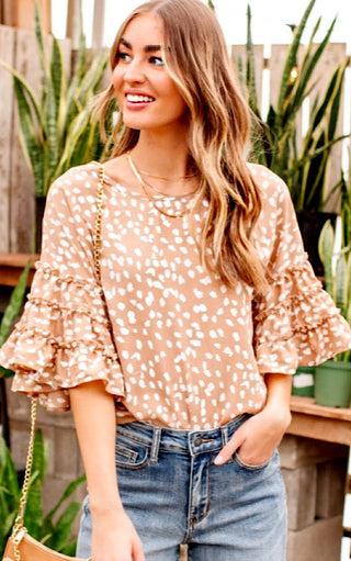 Chasing Sunsets Animal Print Tan Top