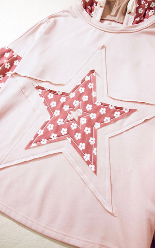 Pretty Pink Patchwork Star Pullover