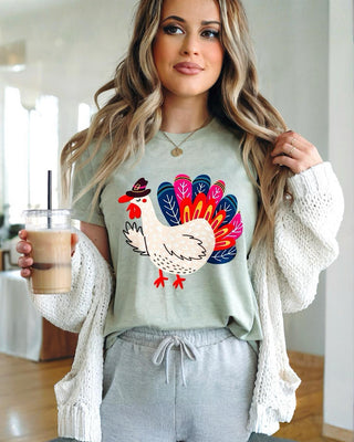 Fanny Feathers Thanksgiving Turkey Tee