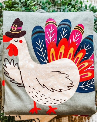 Fanny Feathers Thanksgiving Turkey Tee