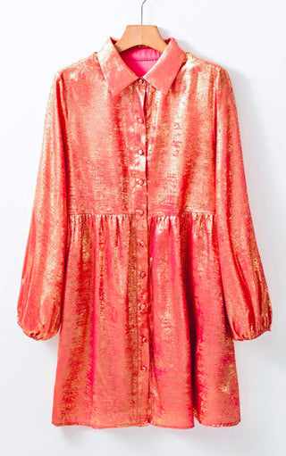 Metallic Muse Shimmery Dress, THREE COLORS!