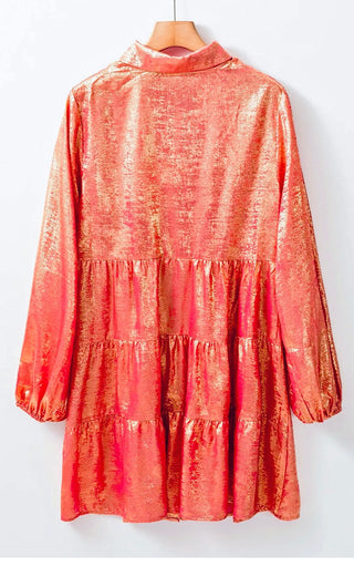 Metallic Muse Shimmery Dress, THREE COLORS!