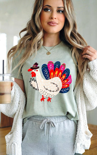 Fanny Feathers Thanksgiving Turkey Tee