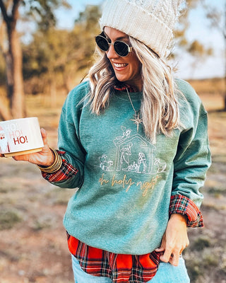 Oh Holy Night Nativity Sweatshirt