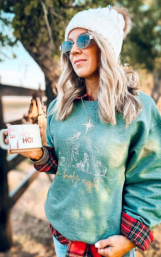 Oh Holy Night Nativity Sweatshirt