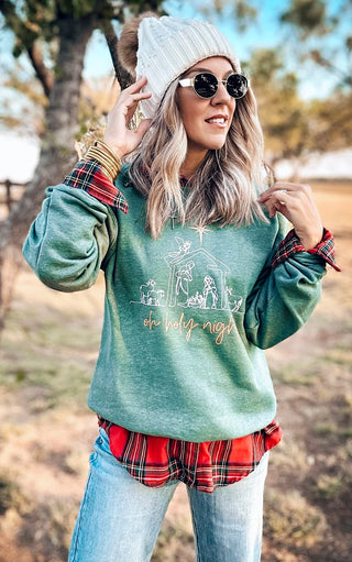 Oh Holy Night Nativity Sweatshirt