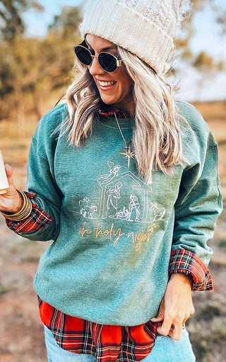 Oh Holy Night Nativity Sweatshirt