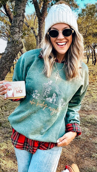 Oh Holy Night Nativity Sweatshirt