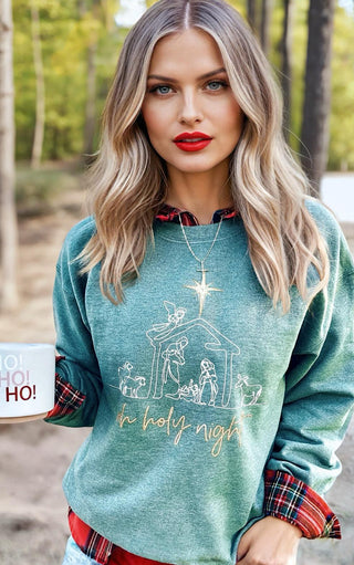 Oh Holy Night Nativity Sweatshirt