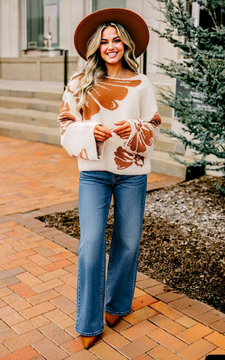 Autumn Bloom Floral Sweater