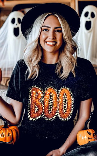 BOO-tiful Sequin Halloween Tee, SM-3X