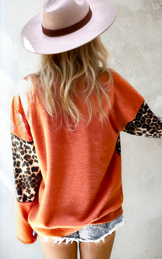 Spicy Spots Leopard Pullover Sweatshirt