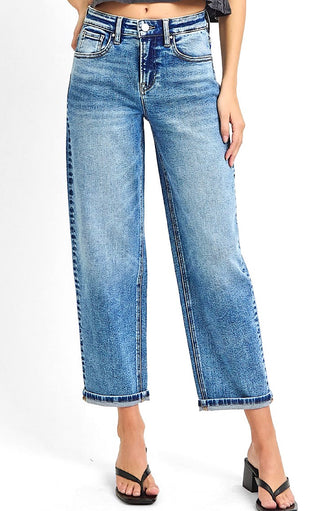 Southern Summer Cropped Boyfriend Jeans by RISEN