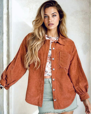 Cinnamon Sugar Corduroy Shacket