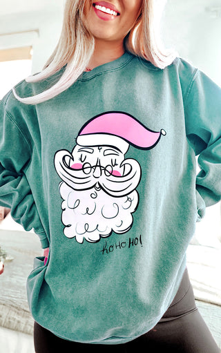 Pretty In Pink Santa Sweatshirt