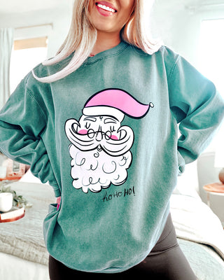 Pretty In Pink Santa Sweatshirt