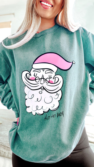 Pretty In Pink Santa Sweatshirt