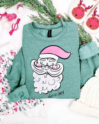 Pretty In Pink Santa Sweatshirt