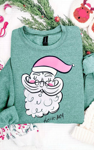 Pretty In Pink Santa Sweatshirt