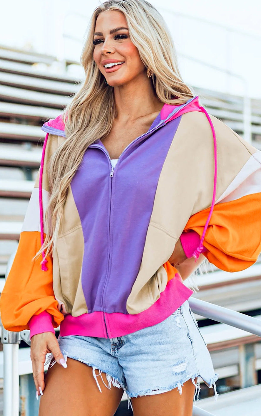 Dreamsicle Color Block Hoodie