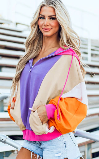 Dreamsicle Color Block Hoodie