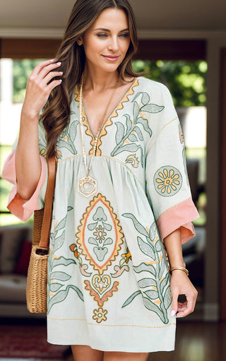 Gypsy Soul Boho Print Dress, FOUR COLORS!