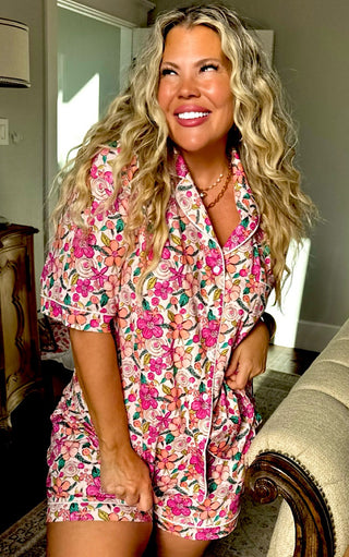 Summer Blossoms Pajamas Lounge Set, PREORDER ETA 5/5