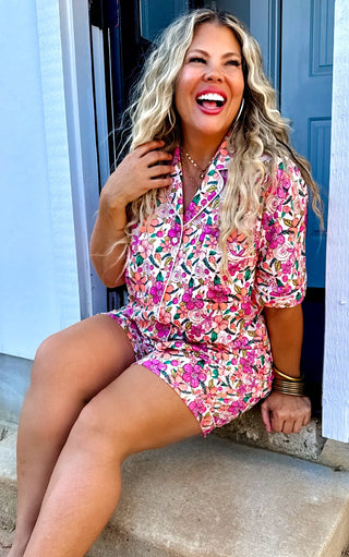 Summer Blossoms Pajamas Lounge Set, PREORDER ETA 5/5