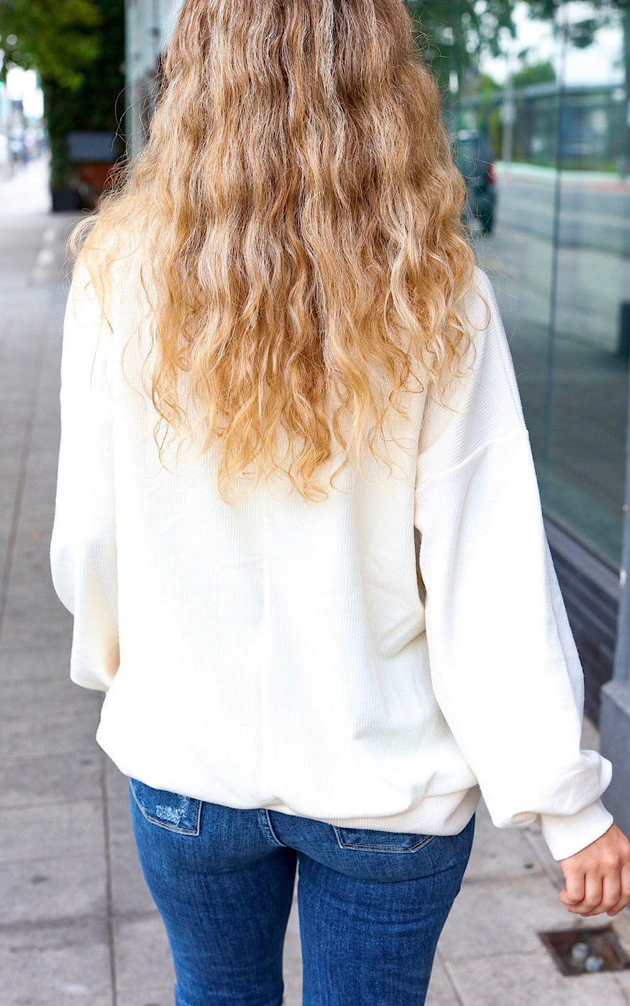 Take Me To The Pumpkin Patch Ivory Embroidered Sweatshirt, SM-3X