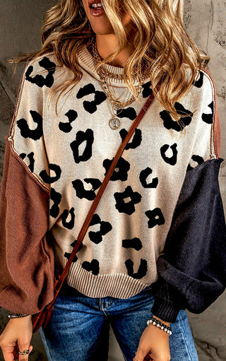 Safari Chic Animal Print Sweater