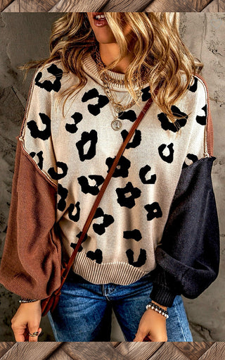 Safari Chic Animal Print Sweater