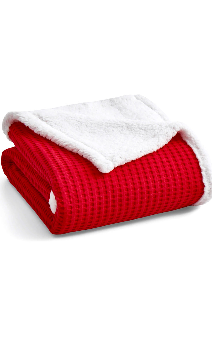 Santa’s Sleigh Cozy Red Fleece Throw Blanket