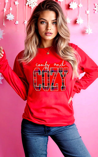 Comfy Cozy Red Christmas Tee