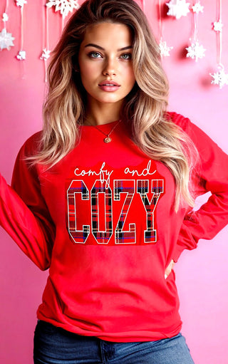 Comfy Cozy Red Christmas Tee