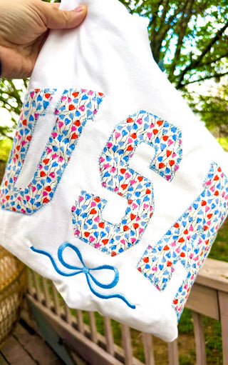 Bows And Blooms USA Tee