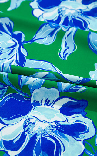 Seaside In Bloom Blue Floral Top