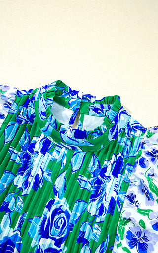 Seaside In Bloom Blue Floral Top