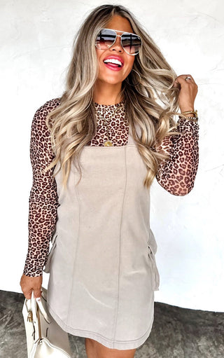 Show Off Leopard Mesh Knit Top