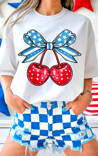 Cherry Bombshell Patriotic Tee