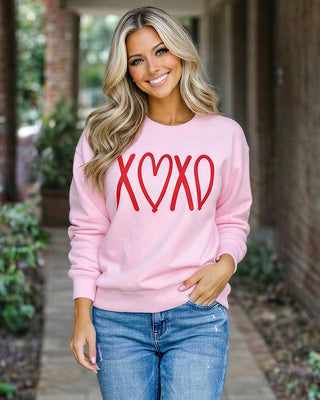 XOXO Valentine’s Pink Sweatshirt