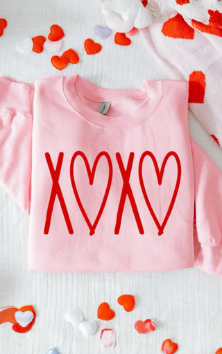 XOXO Valentine’s Pink Sweatshirt