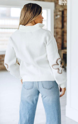 Daisy Days Half Zip Sweater, TWO COLORS! SM-2X