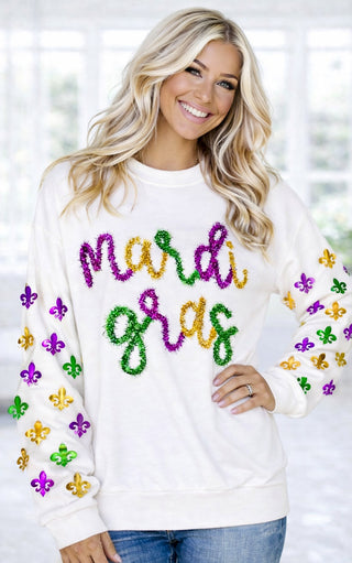 Parade Princess Mardi Gras Tinsel Top