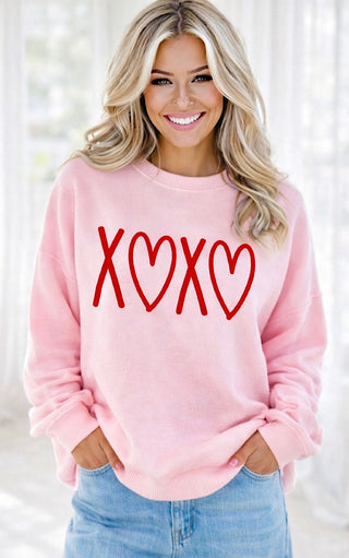 XOXO Valentine’s Pink Sweatshirt
