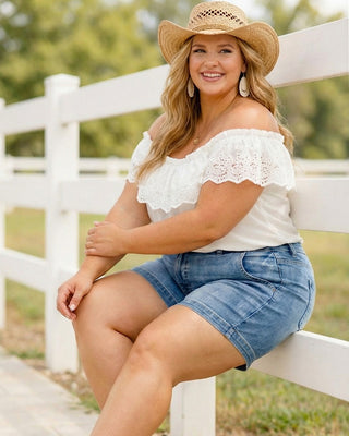 Judy Blue Plus Size Trouser Denim Shorts