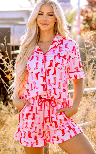 Boot Scootin’ Bedtime Pink Pajamas