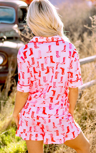 Boot Scootin’ Bedtime Pink Pajamas