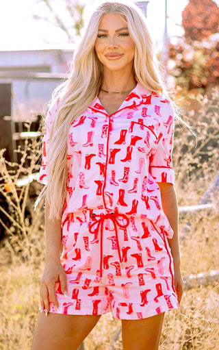 Boot Scootin’ Bedtime Pink Pajamas
