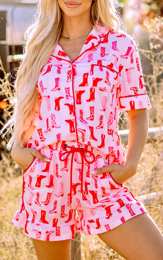 Boot Scootin’ Bedtime Pink Pajamas